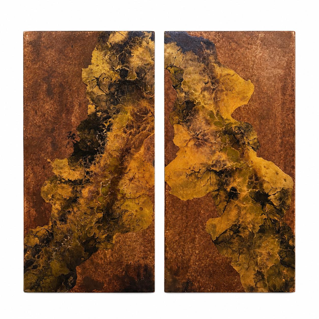 Roots — Acrylic Pour (Two Pieces)